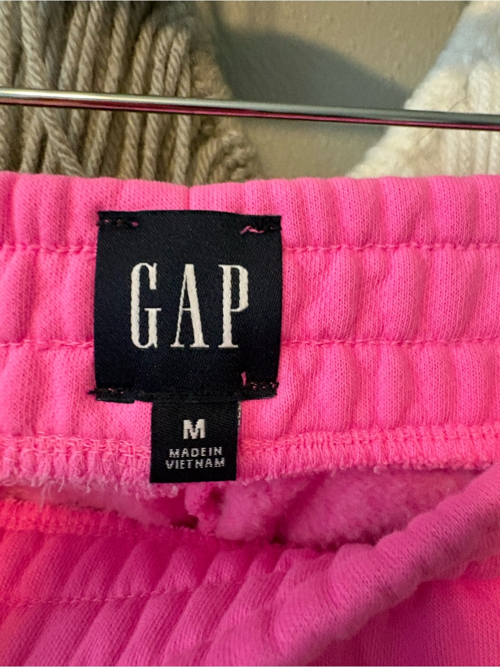 GAP Pink Drawstring Wide Leg Sweat Pants - Picture 4 of 4